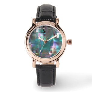 Montre Chevauchement de dégradé vert et de couleur dans l