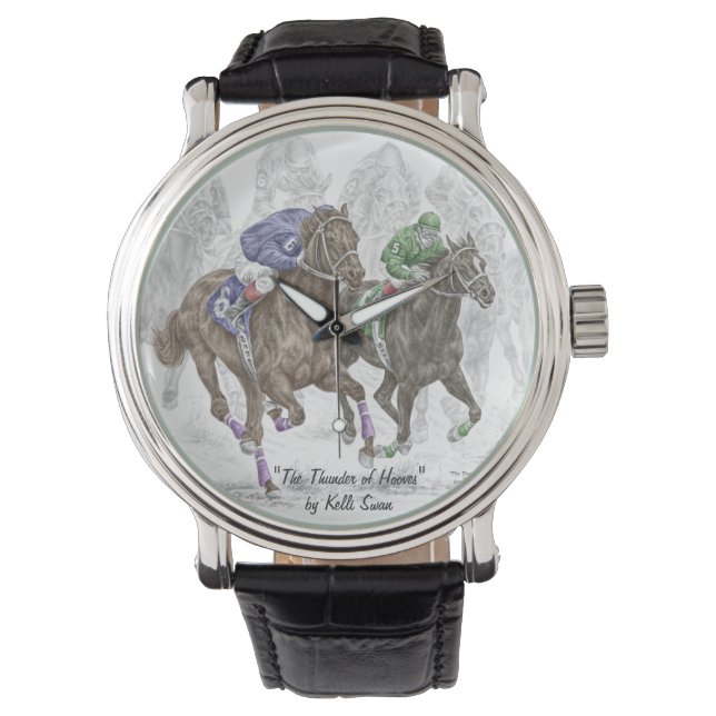 Montre Chevaux de course à la galopante (devant)