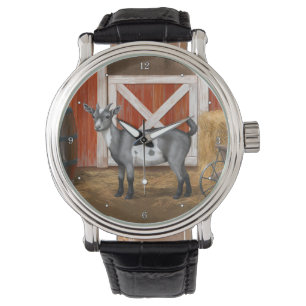 Montre Chèvre tachetée gris mou