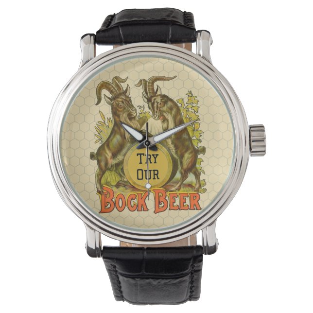Montre Chèvres Bock Bière Publicité (devant)