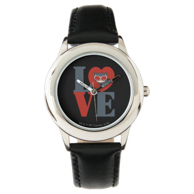 Montre Chibi Catwoman LOVE (devant)