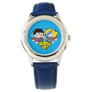 Montre Chibi Superman & Chibi Supergirl Power Up!