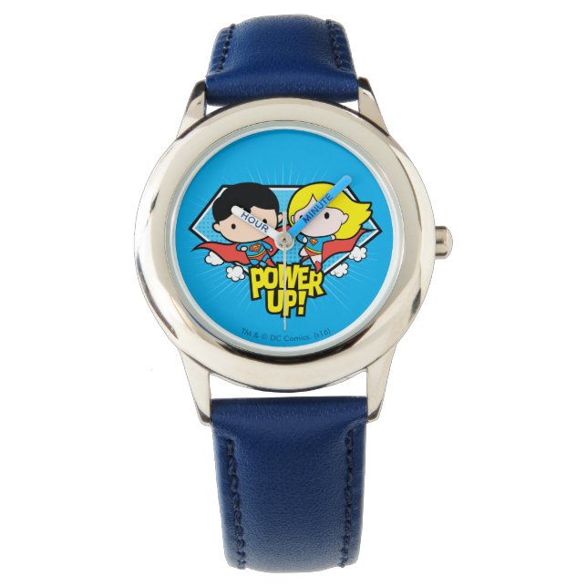 Montre Chibi Superman & Chibi Supergirl Power Up! (devant)