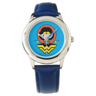 Montre Chibi Wonder Woman avec Pois et logo