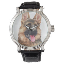 Chien berger allemand Alsacien GSD Pet Aquarelle
