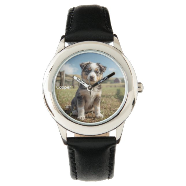 Montre Chien de bétail mignon Personnalisé (devant)