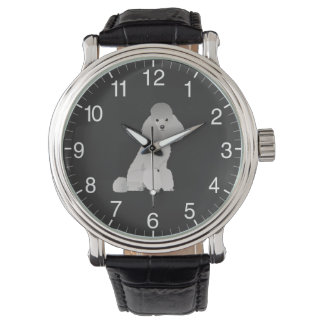 Montre Chien de caniche gris