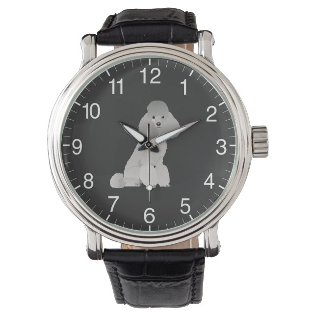 Montre Chien de caniche gris (devant)