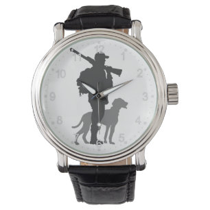 Montre Chien de chasse avec chasseur - Choisissez la coul