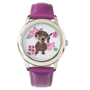 Montre Chien de saucisse mignonne dachshund weiner chien 