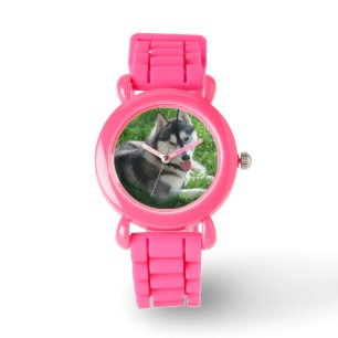 Montre Chien de traîneau sibérien mignon