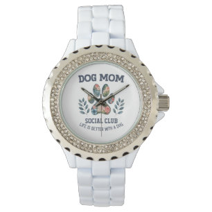 Montre Chien Maman Paw Floral