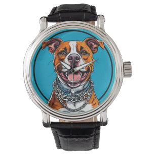 Montre Chien Pitbull mignon