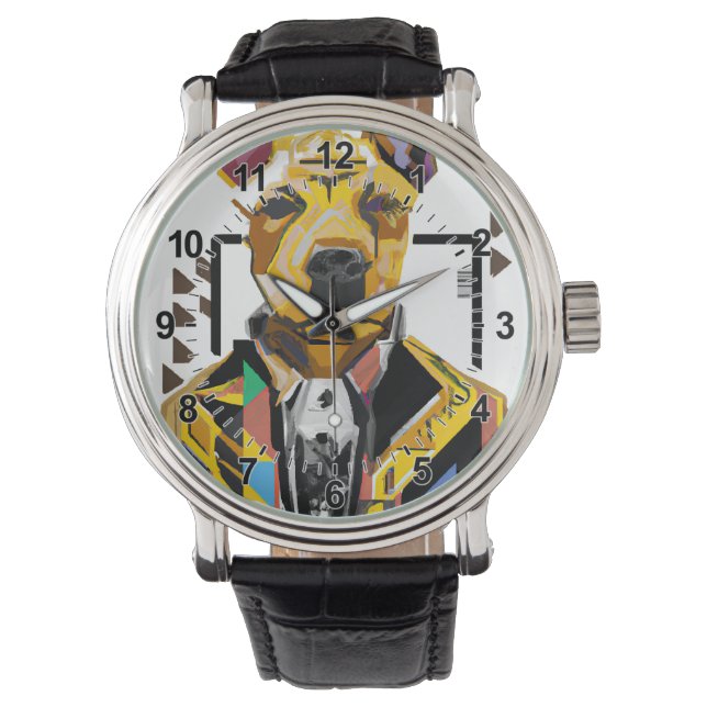 Montre Chien portant un costume : Art numérique (devant)