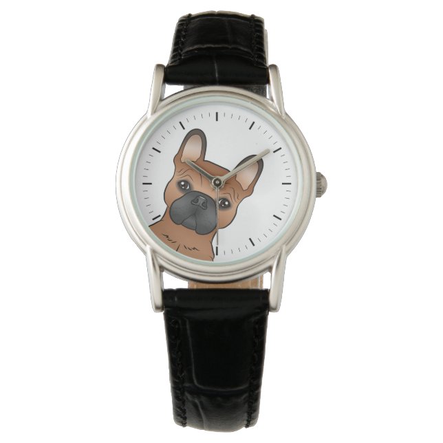 Montre Chien rouge français taureau / Chien de caricature (devant)