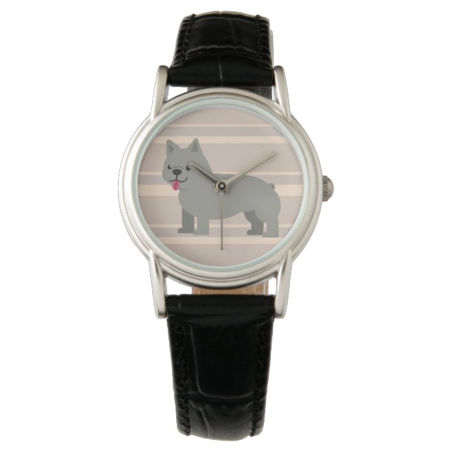 Montre Chien-taureau Français Gris, Gris (devant)