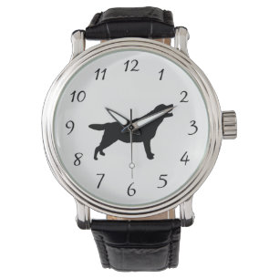 Montre Chiens d'amour du Labrador Retriever Silhouette