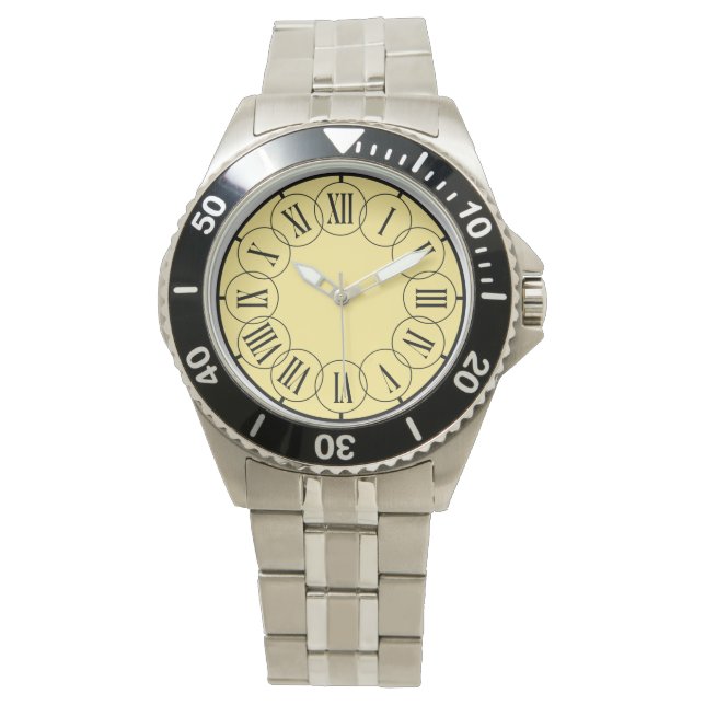 Montre Chiffres de Romains Chic Moderne Hommes (devant)