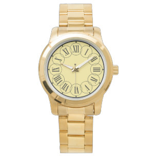 Montre Chiffres de Romains Chic Modernes Or Homme