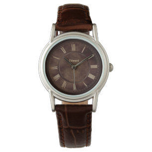 Montre Chiffres romains Brown rouillé