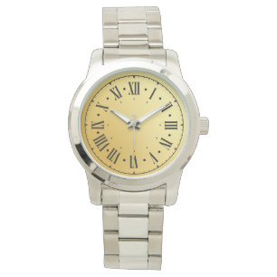 Montre Chiffres romains modernes Argent Turquoise Hommes