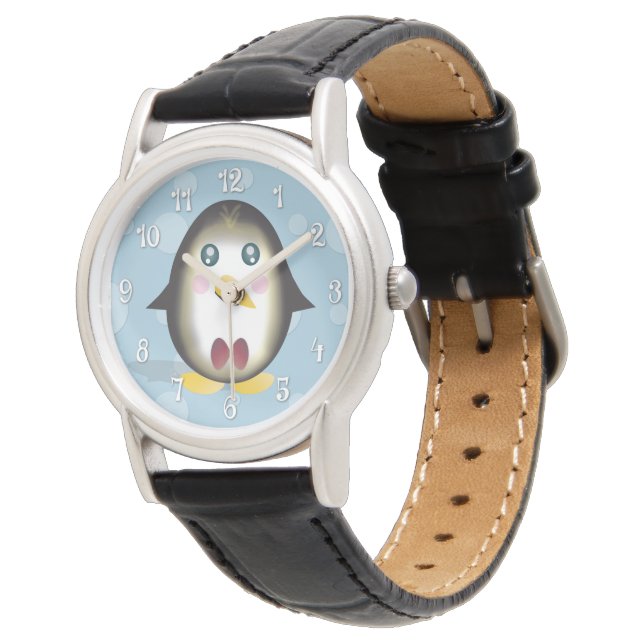 Montre Chillin' Penguin Watch (avec chiffres) (Incliné)
