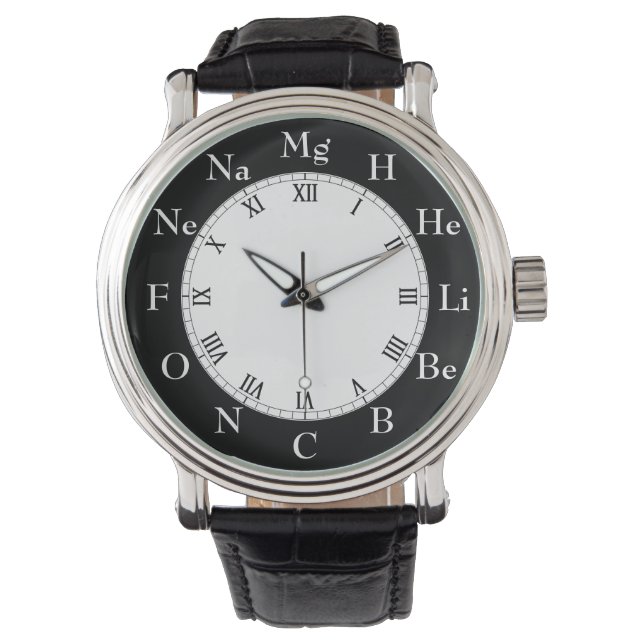 Montre Chimie Tableau périodique éléments (devant)
