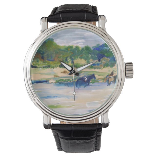 Montre Chincoteague Ponies Peinture Watch (devant)