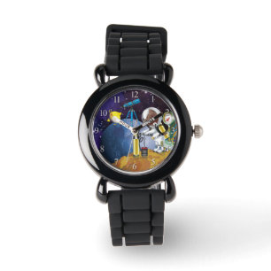 Montre Chiot dans l'espace un alien avec un télescope