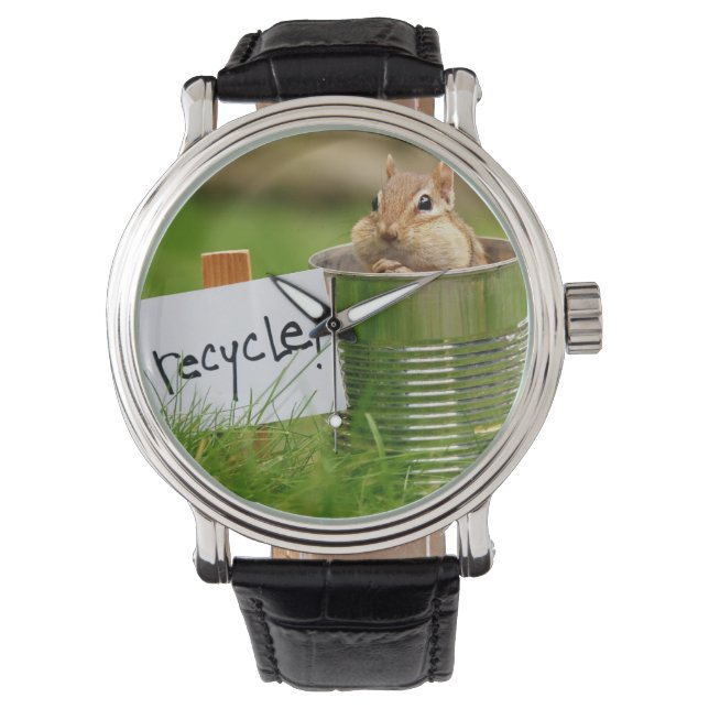 Montre Chipmunk Recyclage mignon (devant)