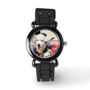 Montre CHO CHO Sangle en cuir Vintage avec cuir noir
