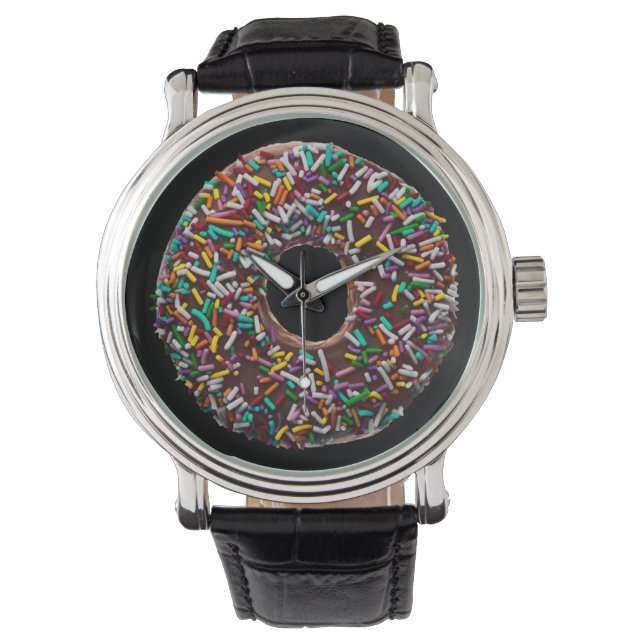 Montre Chocolate donut with colorful sprinkles (devant)