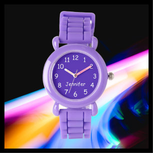 Montre CHOISISSEZ VOS COULEURS, Votre Nom, Enfants Poigne