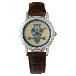 Montre Chouette d'art populaire nordique