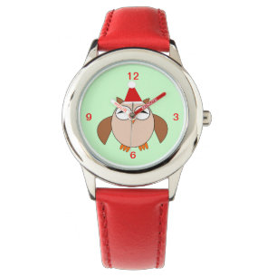 Montre Chouette de Noël mignonne enfants regarder avec de
