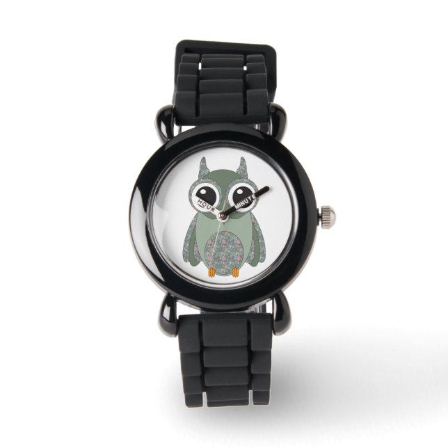 Montre Chouette Motif de Calico Mignonne Big Eye (Recto)