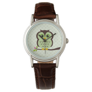Montre Chouette verte mignonne