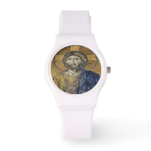 Montre Christ Pantocrator Mosiac Iconique Religieux Romai