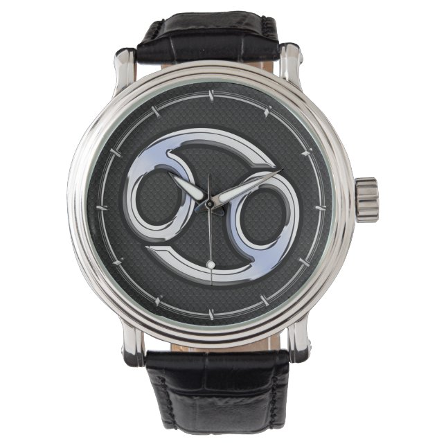 Montre Chrome Comme Cancer Zodiac Connexion Snake Skin St (devant)