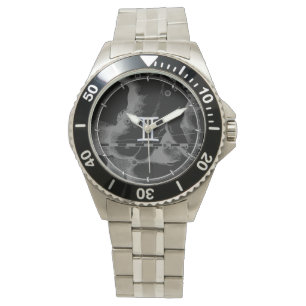 Montre Chrome d'argent comme le signe Zodiaque Gemini sur