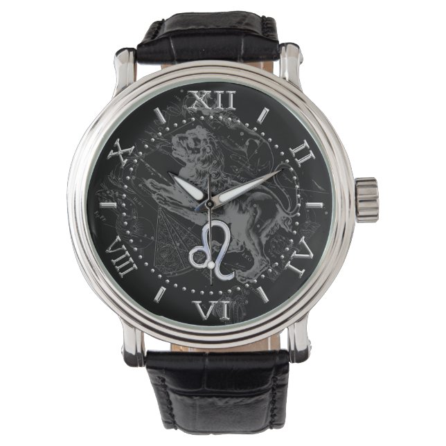 Montre Chrome Style Leo Zodiac Connexion Hevelius Dial (devant)