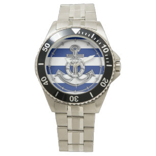 Montre Chrome Style Lifesaver sur les bandes Nautiques