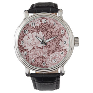 Montre Chrysanthemum Maroon, William Morris