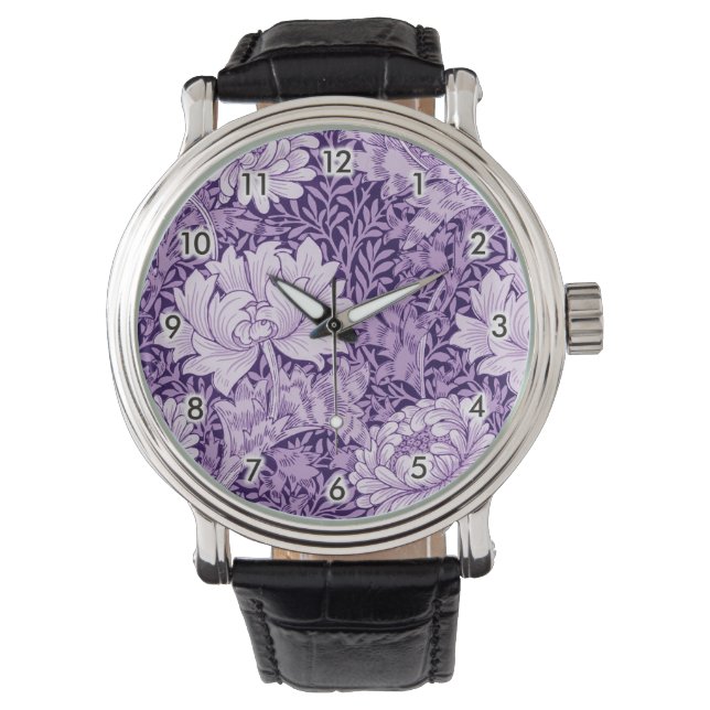 Montre Chrysanthemum Purple, William Morris (devant)
