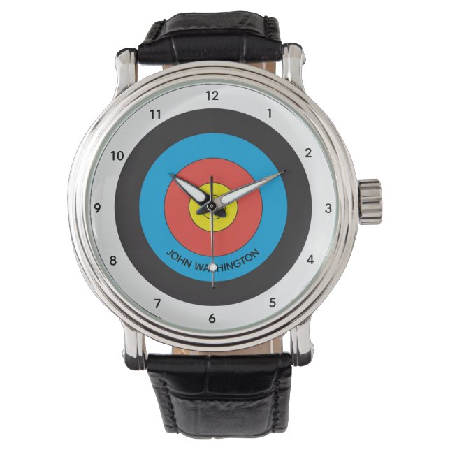 Montre Cible de tir à l'arc personnalisée (devant)