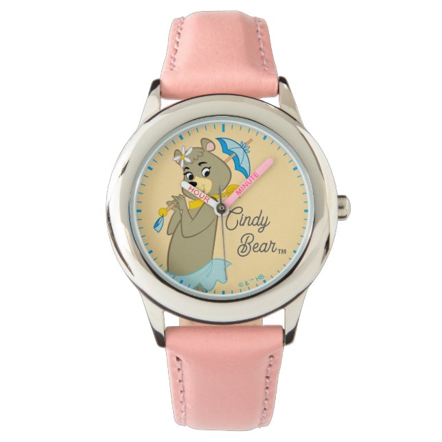 Montre Cindy Bear tenant le parasol (devant)