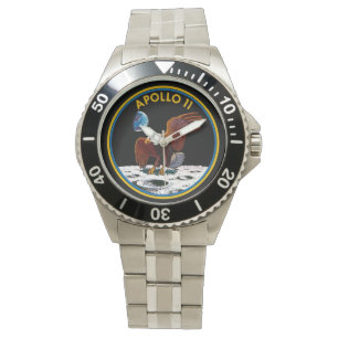 Montre cinquantième Alunissage d'anniversaire, insignes