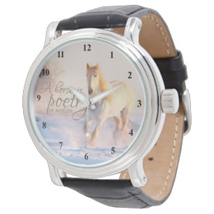 Montre Citation de Cheval Blanc Poésie en mouvement Neige