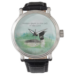 Montre Citation de Loon sur la nature Oiseaux Art