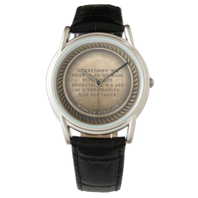 Montre Citation de Marcus Aurelius Pièce avec avis (devant)